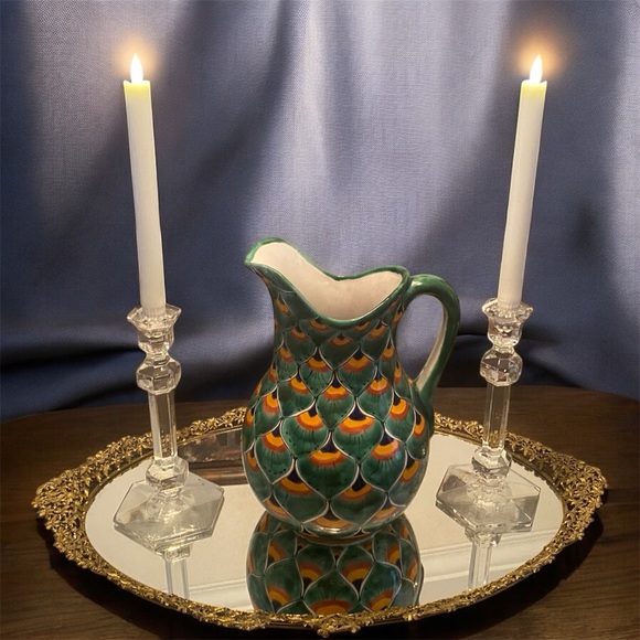 Vintage Large Oval Filigree Vanity / Perfume Mirror Tray - Picture 7 of 8